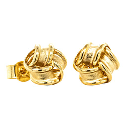 9ct Yellow Gold Ribbon Knot Stud Earrings - Earrings - Walker & Hall