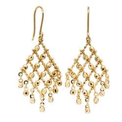 18ct Yellow Gold Mai Tai Faceted Bead Drop Earrings - Walker & Hall