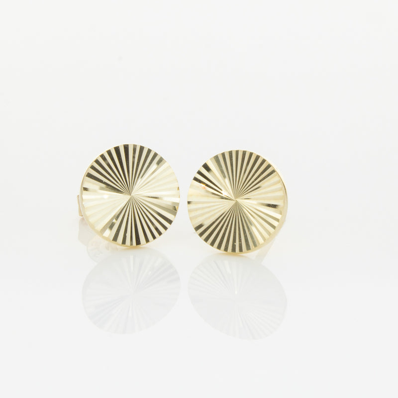 9ct Yellow Gold Reflections Stud Earrings-Earrings-Walker & Hall