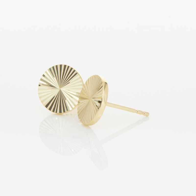 9ct Yellow Gold Reflections Stud Earrings-Earrings-Walker & Hall