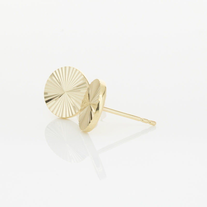9ct Yellow Gold Reflections Stud Earrings-Earrings-Walker & Hall