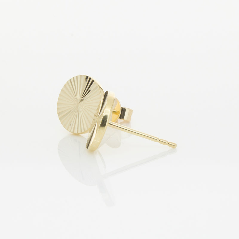 9ct Yellow Gold Reflections Stud Earrings-Earrings-Walker & Hall