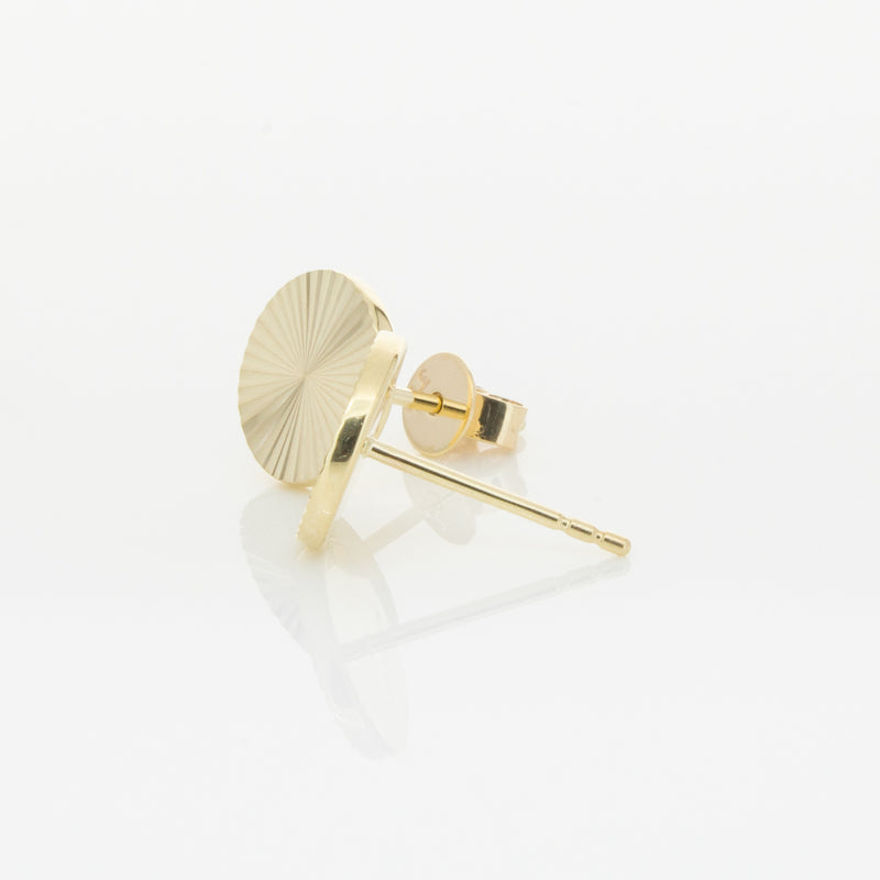 9ct Yellow Gold Reflections Stud Earrings-Earrings-Walker & Hall