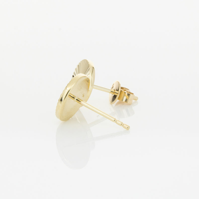 9ct Yellow Gold Reflections Stud Earrings-Earrings-Walker & Hall