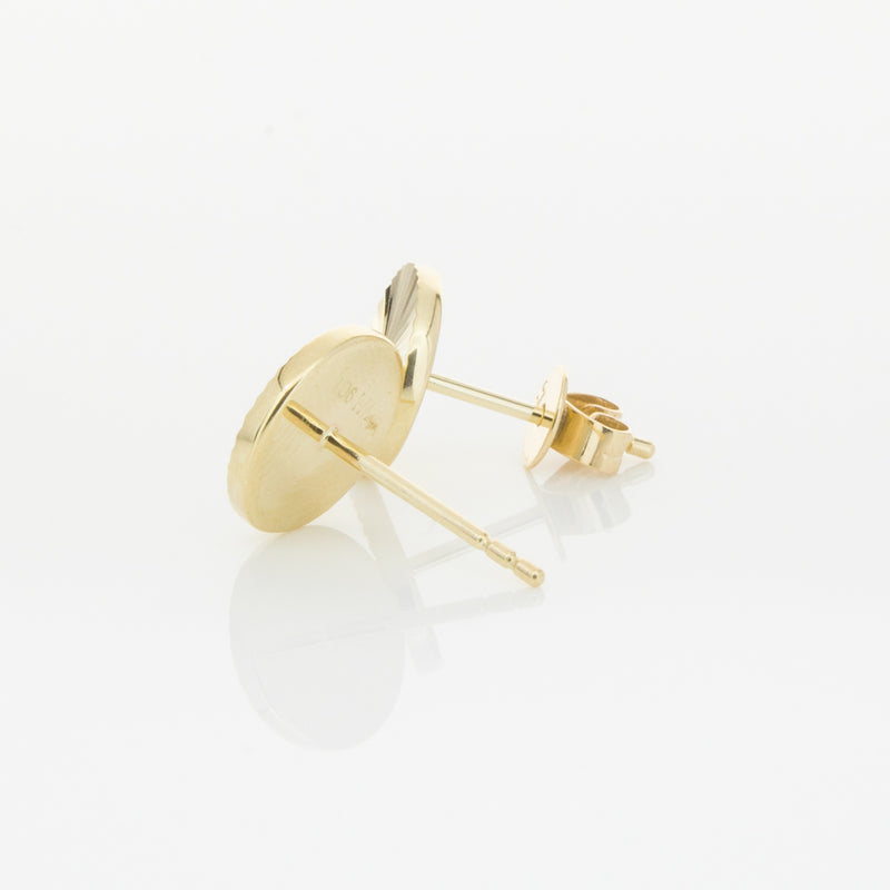 9ct Yellow Gold Reflections Stud Earrings-Earrings-Walker & Hall