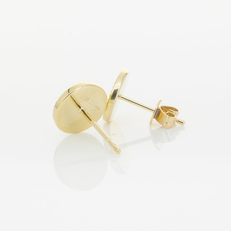 9ct Yellow Gold Reflections Stud Earrings-Earrings-Walker & Hall