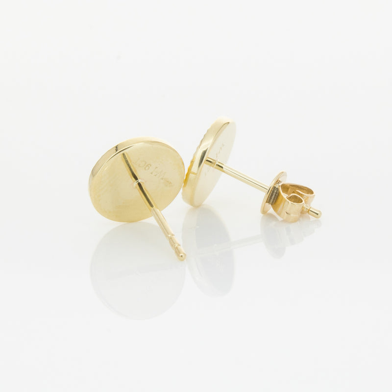 9ct Yellow Gold Reflections Stud Earrings-Earrings-Walker & Hall