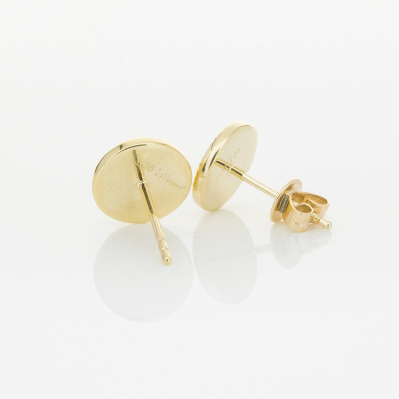 9ct Yellow Gold Reflections Stud Earrings-Earrings-Walker & Hall