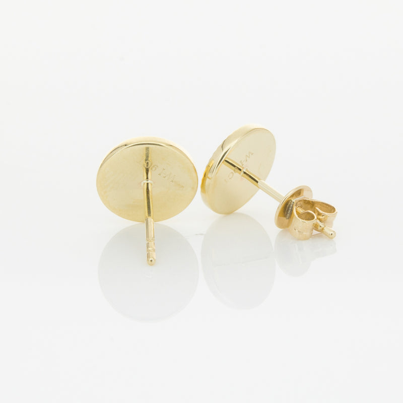 9ct Yellow Gold Reflections Stud Earrings-Earrings-Walker & Hall