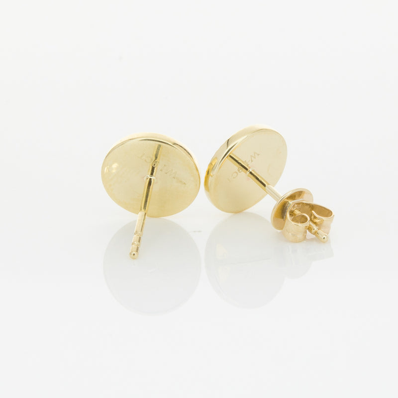 9ct Yellow Gold Reflections Stud Earrings-Earrings-Walker & Hall