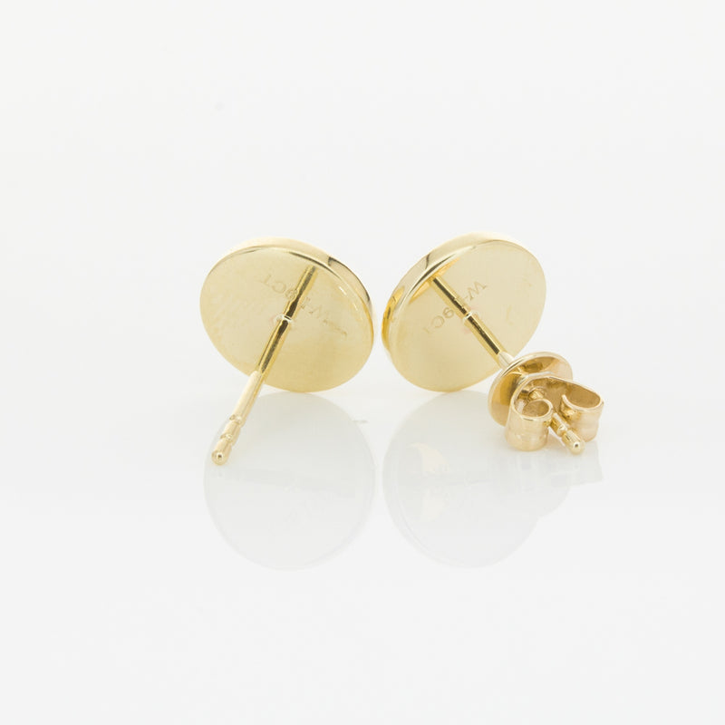 9ct Yellow Gold Reflections Stud Earrings-Earrings-Walker & Hall