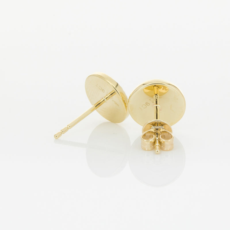 9ct Yellow Gold Reflections Stud Earrings-Earrings-Walker & Hall