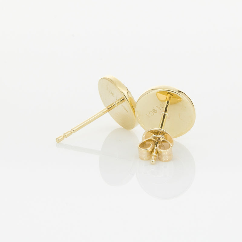 9ct Yellow Gold Reflections Stud Earrings-Earrings-Walker & Hall