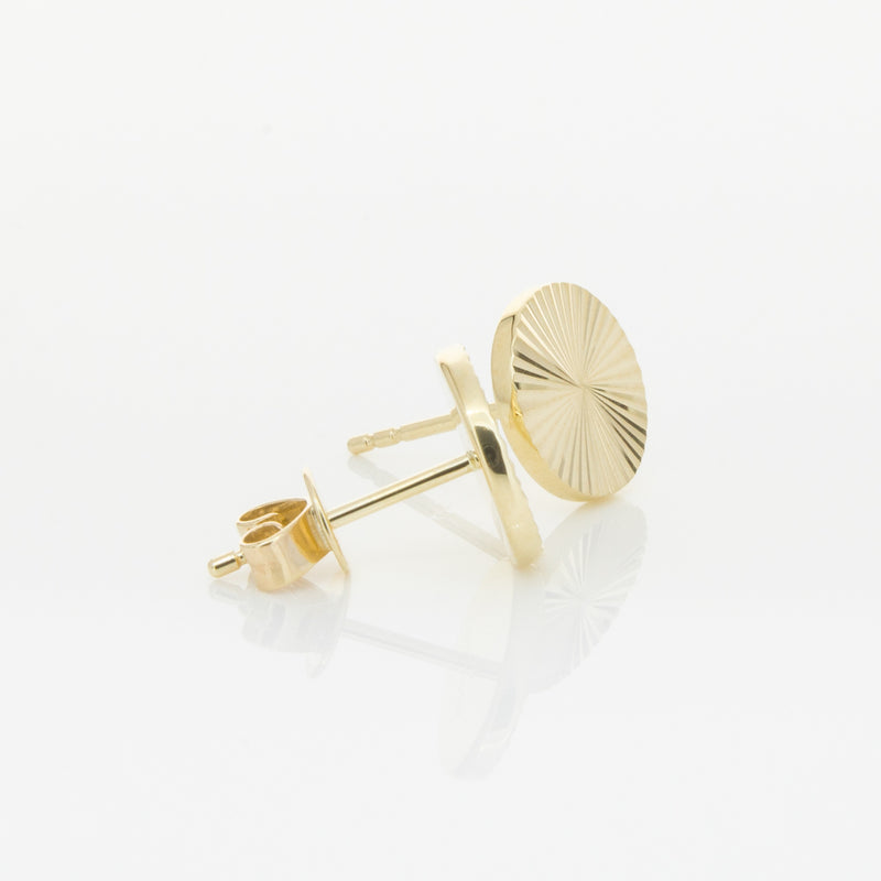 9ct Yellow Gold Reflections Stud Earrings-Earrings-Walker & Hall