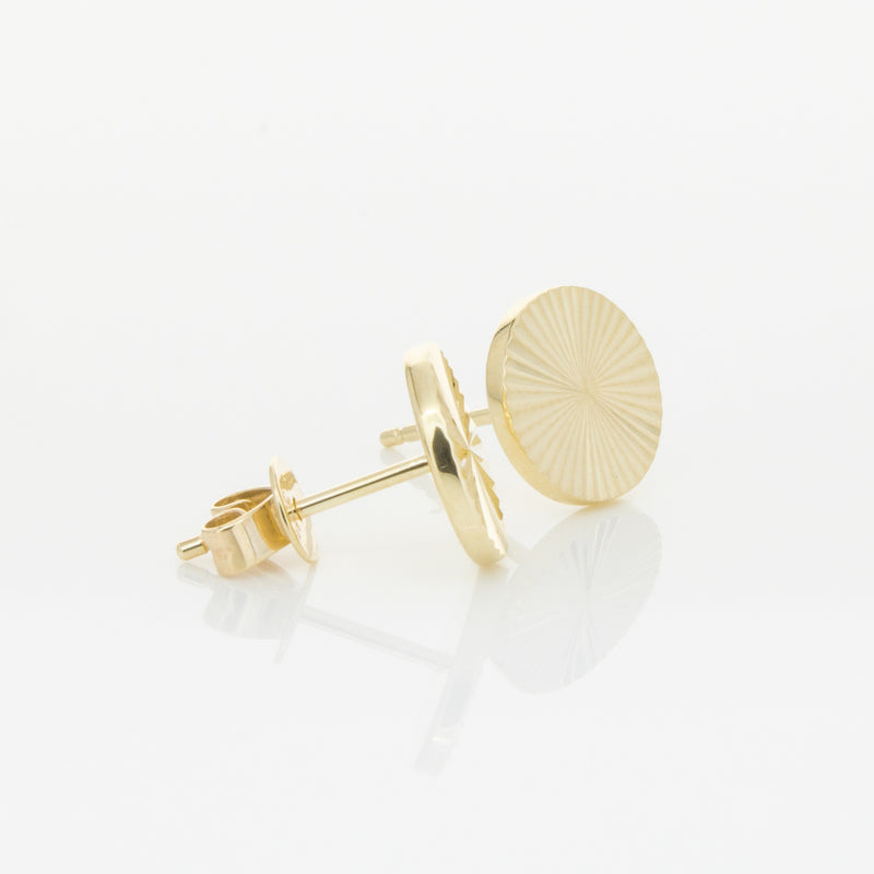 9ct Yellow Gold Reflections Stud Earrings-Earrings-Walker & Hall
