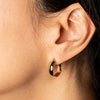 9ct Yellow Gold Curve Hoop Earrings - Walker & Hall