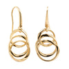 14ct Yellow Gold Triple Circle Hook Earrings - Earrings - Walker & Hall