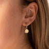 9ct Yellow Gold Cosy Earrings With Pebble Drop - Walker & Hall