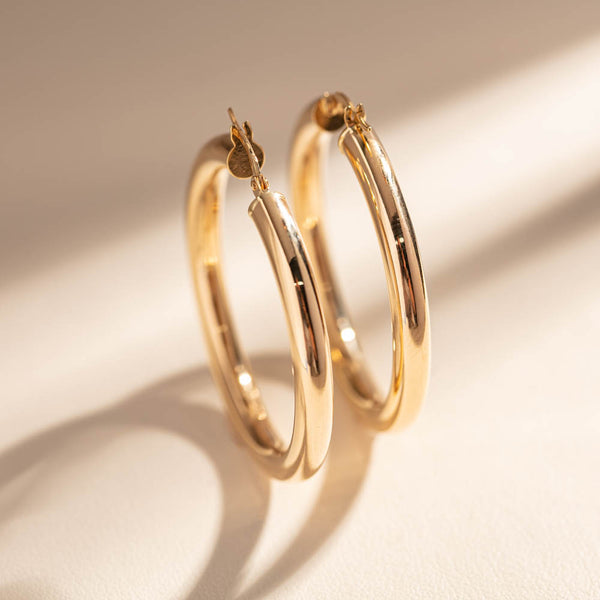 9ct Yellow Gold Cindy Hoops - Walker & Hall