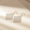 18ct White Gold Latticework Drop Earrings - Earrings - Walker & Hall