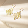 18ct Yellow Gold Latticework Drop Earrings - Earrings - Walker & Hall