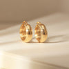 9ct Yellow Gold Spritz Hoop Earrings - Earrings - Walker & Hall