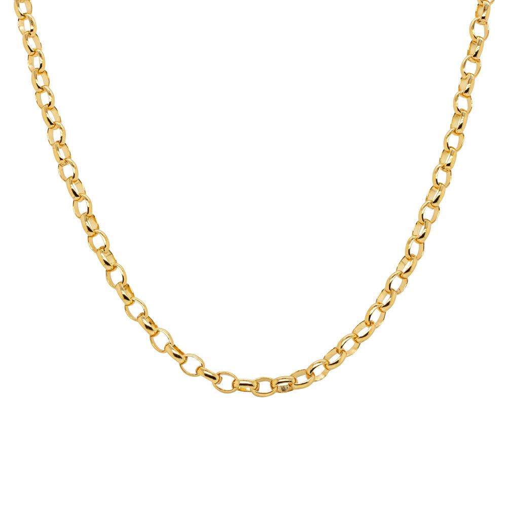 9ct Yellow Gold Oval Belcher Chain - Walker & Hall