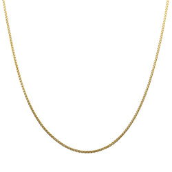 18ct Yellow Gold 1mm Wheat Chain - Walker & Hall