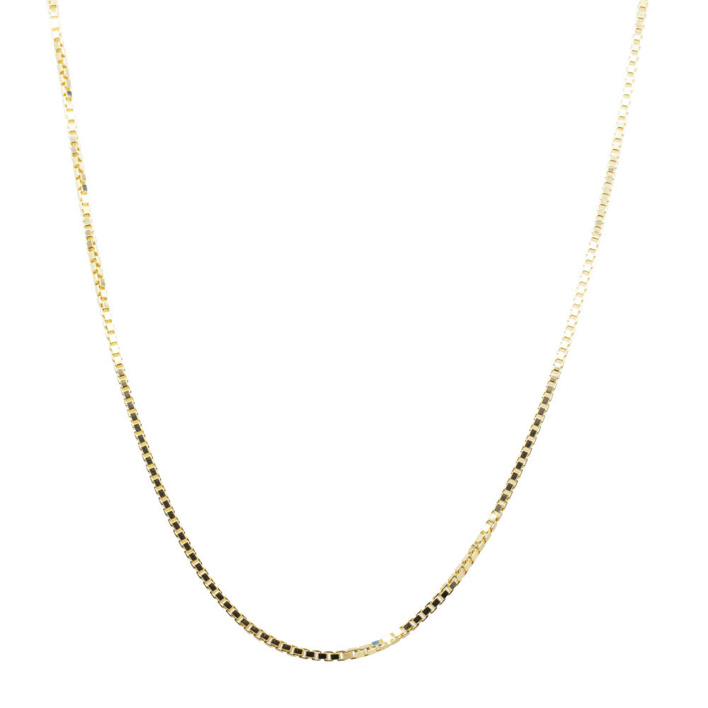 Gold Plated Silver Box Chain Necklace – SergeDeNimes US