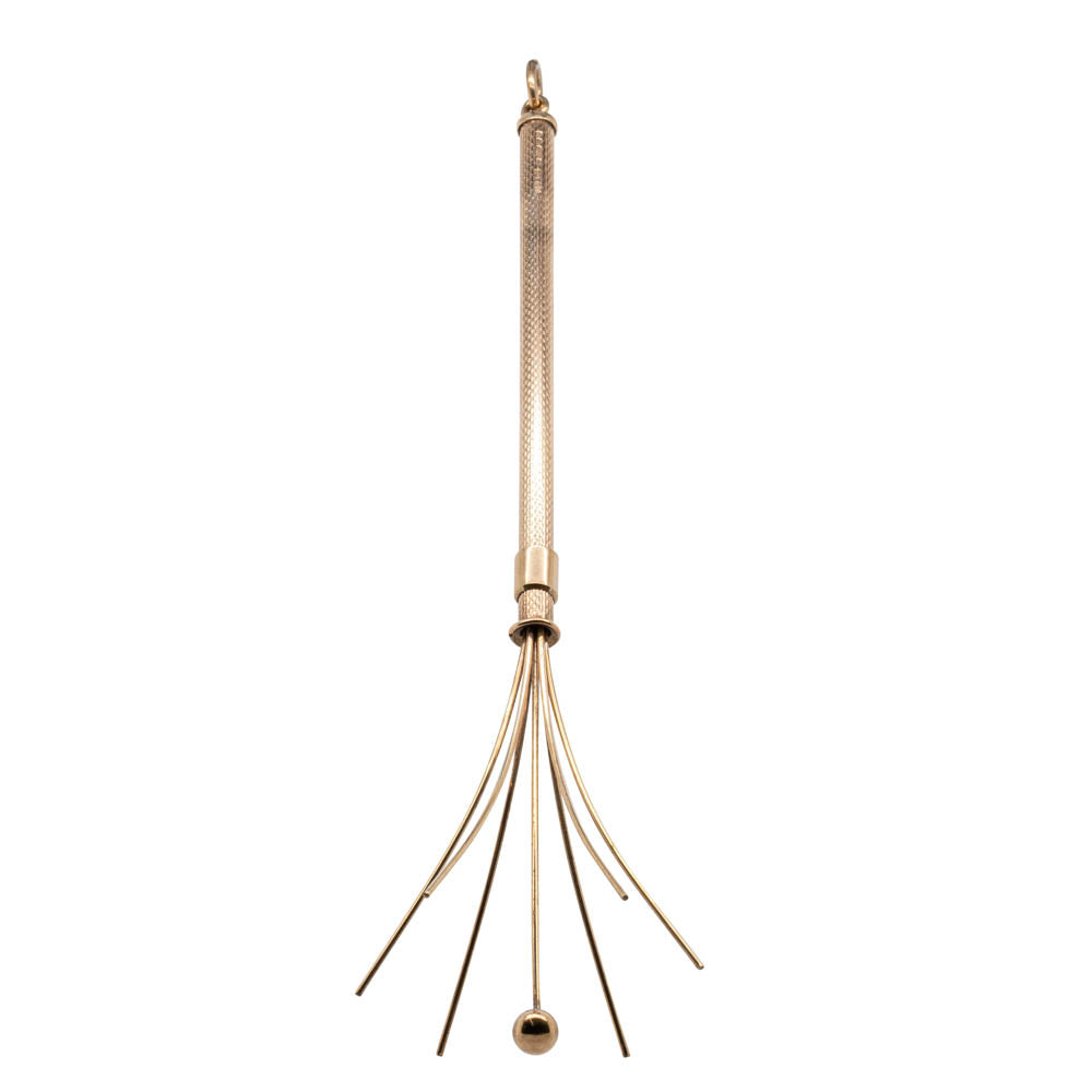 Vintage 9ct Yellow Gold Swizzle Stick Walker & Hall