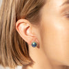14ct Yellow Gold Paua Pearl & Diamond Halo Earrings - Walker & Hall