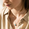 18ct White Gold Paua Pearl & Diamond Pendant - Necklace - Walker & Hall