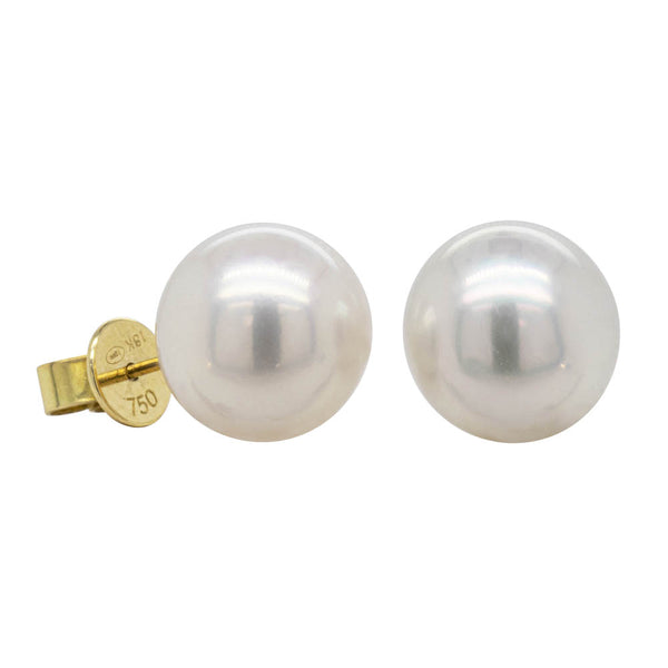 18ct Yellow Gold 11.5mm South Sea Pearl Earrings - Walker & Hall