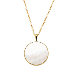 9ct Yellow Gold Mother Of Pearl Gaia Pendant - Walker & Hall