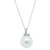 18ct White Gold 15.5mm South Sea Pearl & Diamond Pendant - Necklace - Walker & Hall