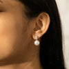 18ct Yellow Gold 11.2mm South Sea Pearl & Diamond Aegean Earrings - Earrings - Walker & Hall