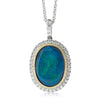 18ct White Gold 3.40ct Opal & Diamond Necklace - Walker & Hall