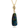 18ct Yellow Gold 3.97ct Opal & Diamond Necklace - Walker & Hall