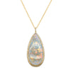18ct Yellow Gold 47.1ct Opal & Diamond Pendant - Necklace - Walker & Hall