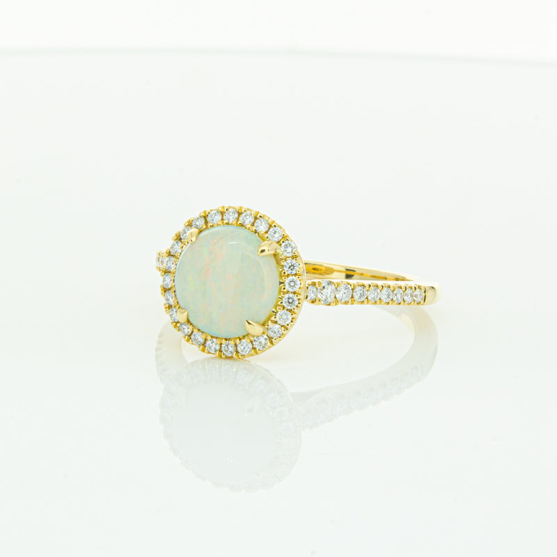 18ct Yellow Gold Opal & Diamond Sierra Ring-Ring-Walker & Hall