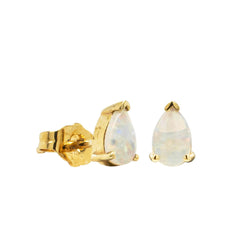 14ct Yellow Gold Opal Stud Earrings - Earrings - Walker & Hall