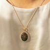 18ct Yellow Gold 15.73ct Opal & Diamond Belle Pendant - Necklace - Walker & Hall