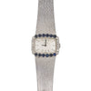 Vintage 18ct White Gold Sapphire & Diamond Girard Perregaux Watch - Walker & Hall