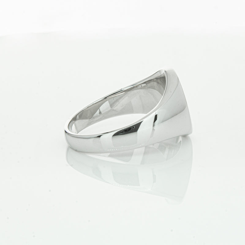 Sterling Silver Oval Signet Ring-Ring-Walker & Hall