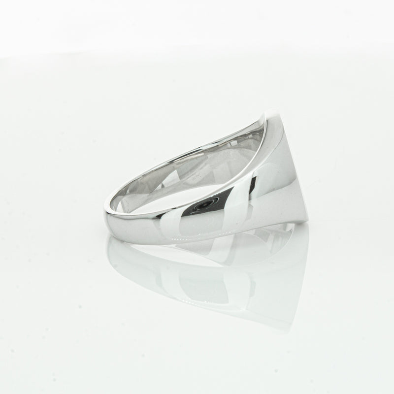 Sterling Silver Oval Signet Ring-Ring-Walker & Hall