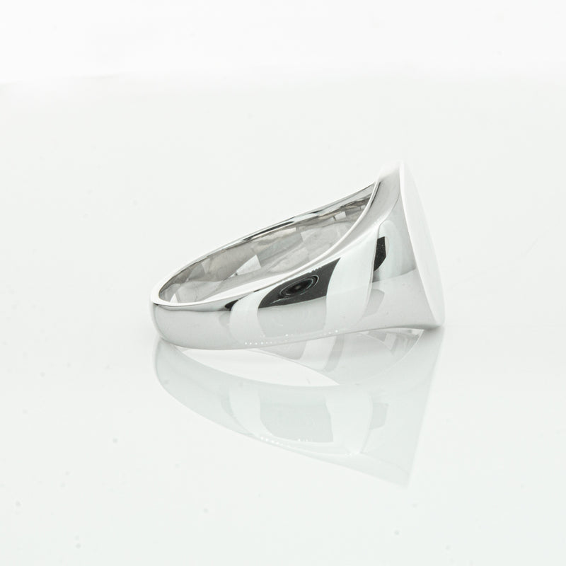 Sterling Silver Oval Signet Ring-Ring-Walker & Hall