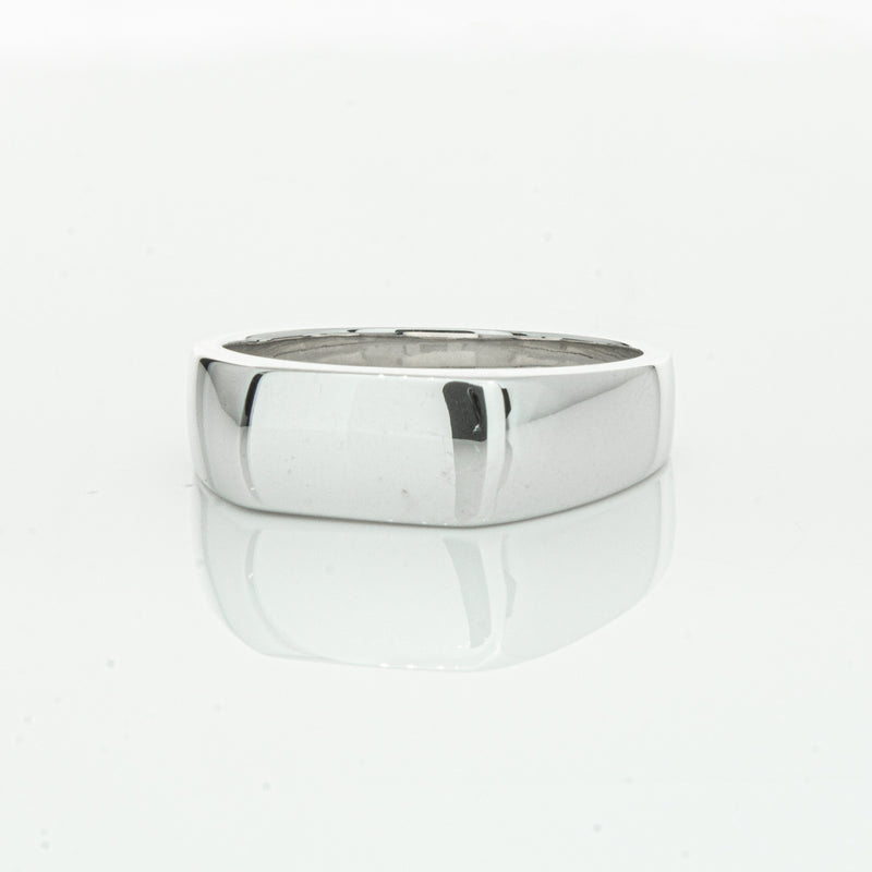 Sterling Silver Rectangular Signet Ring-Ring-Walker & Hall