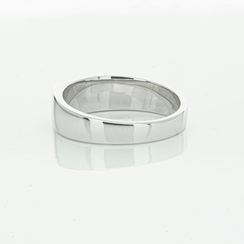 Sterling Silver Rectangular Signet Ring-Ring-Walker & Hall