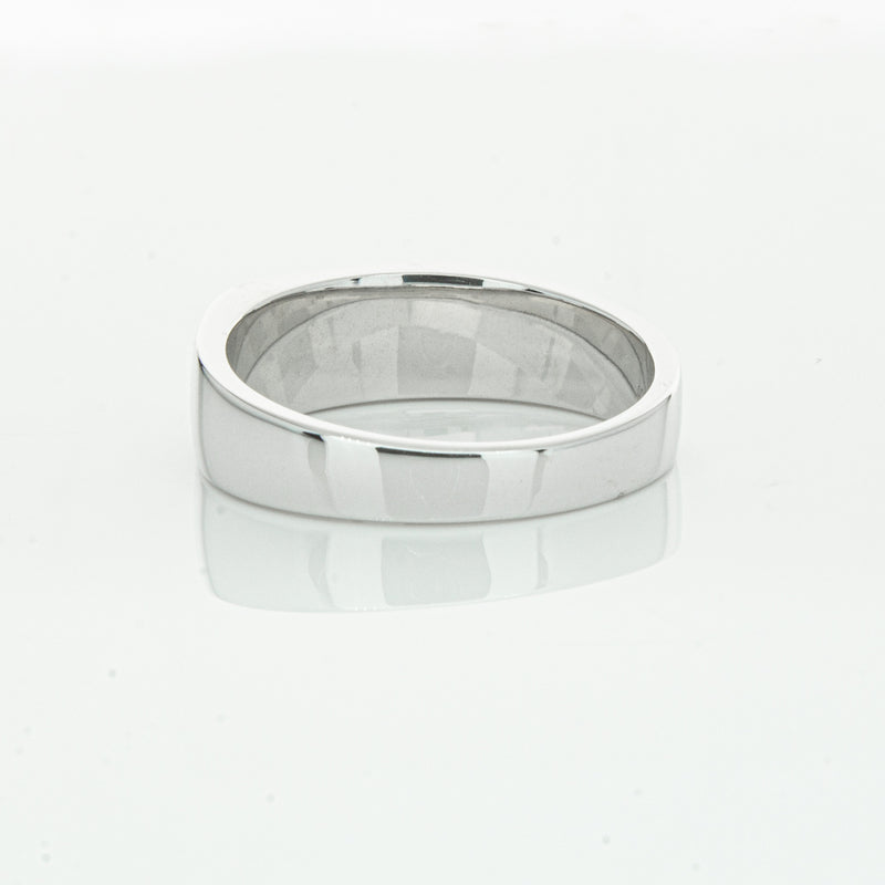 Sterling Silver Rectangular Signet Ring-Ring-Walker & Hall