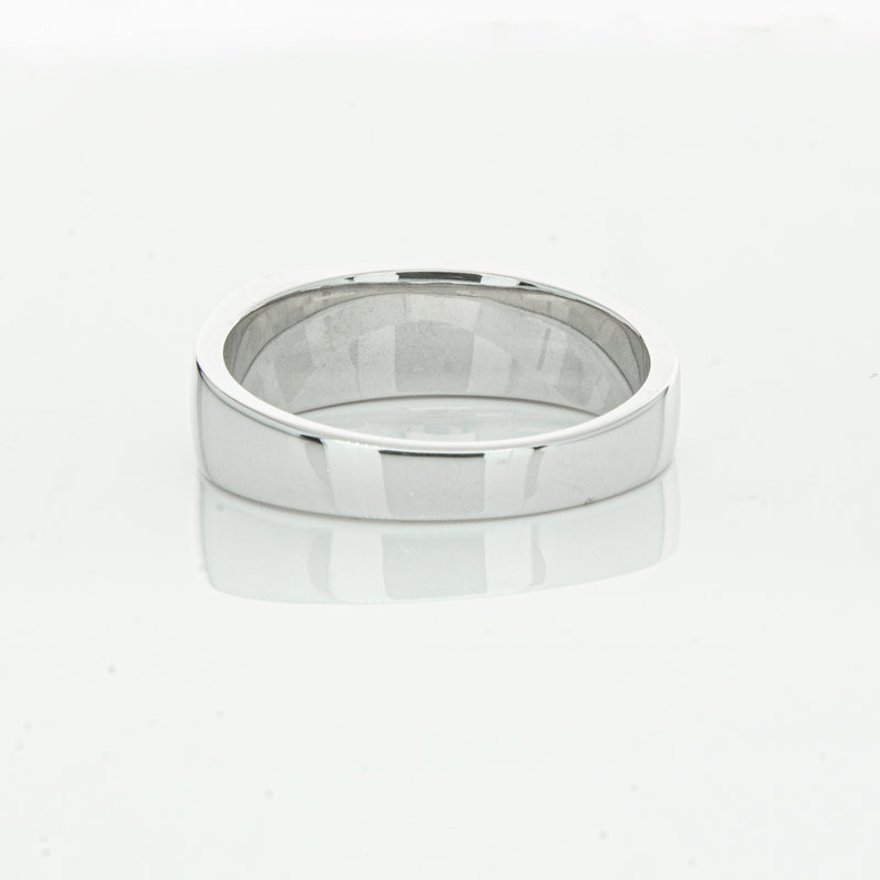 Sterling Silver Rectangular Signet Ring-Ring-Walker & Hall